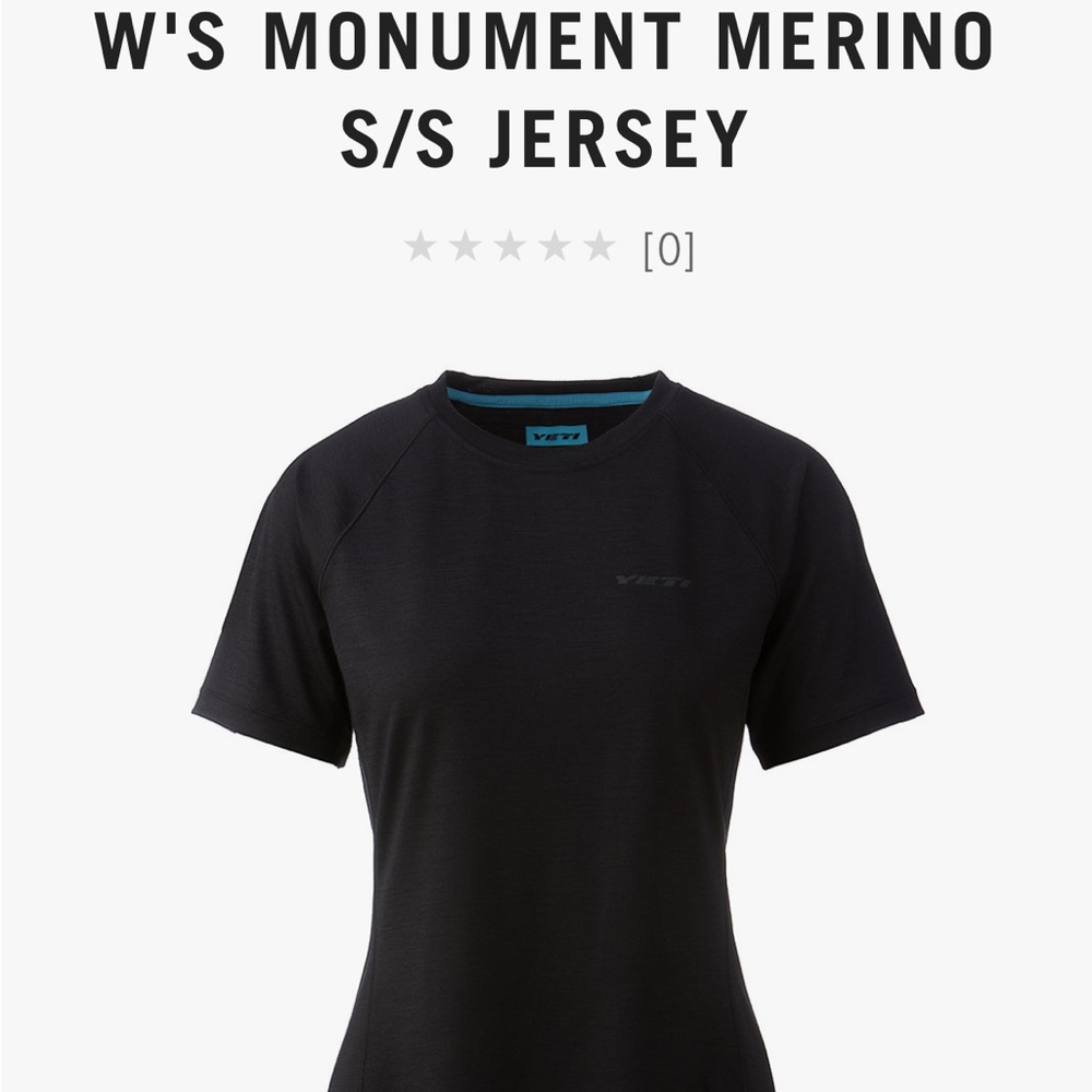 Yeti Black Jersey Classic Style Top